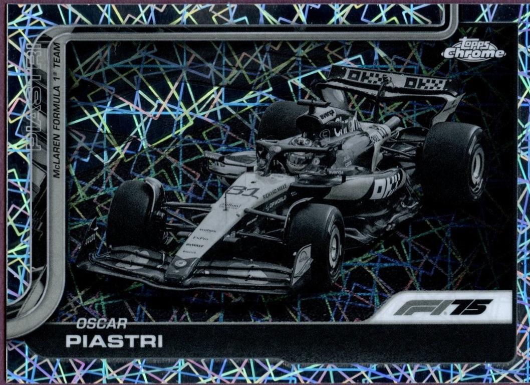 Oscar Piastri [Black White Lazer Refractor] #78