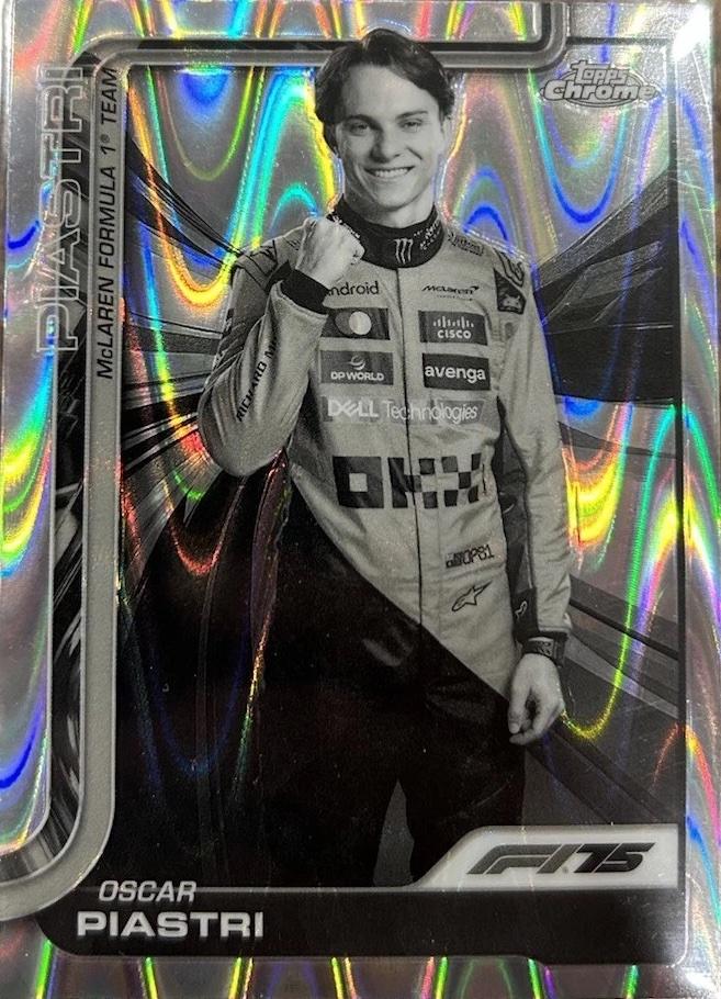 Oscar Piastri [Black White RayWave Refractor] #6