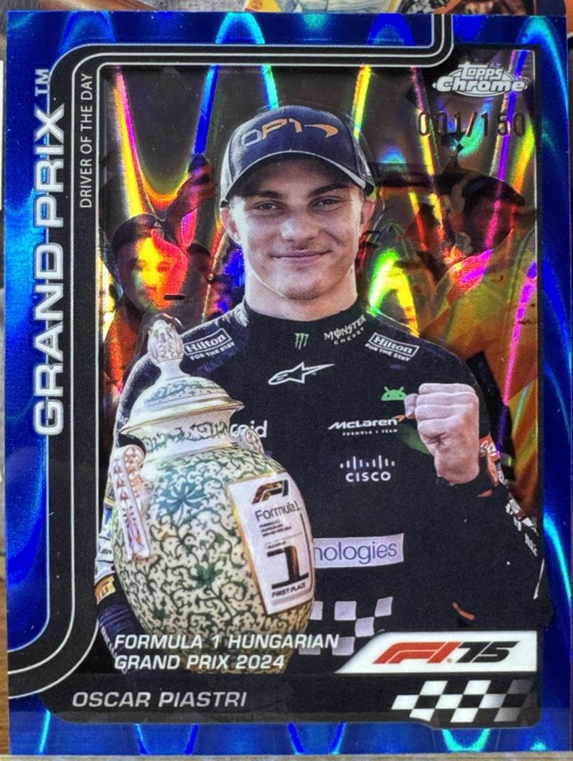 Oscar Piastri [Blue RayWave Refractor] #134