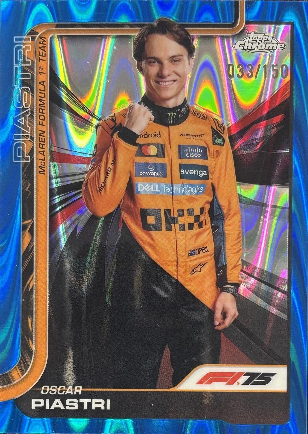 Oscar Piastri [Blue RayWave Refractor] #6
