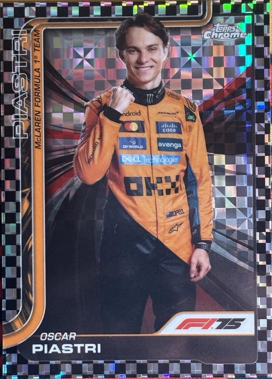 Oscar Piastri [Checker Flag Refractor] #6