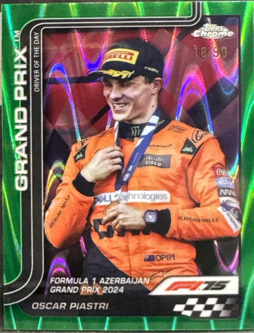 Oscar Piastri [Green RayWave Refractor] #138