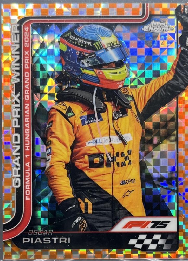 Oscar Piastri [Orange Checker Flag Refractor] #105