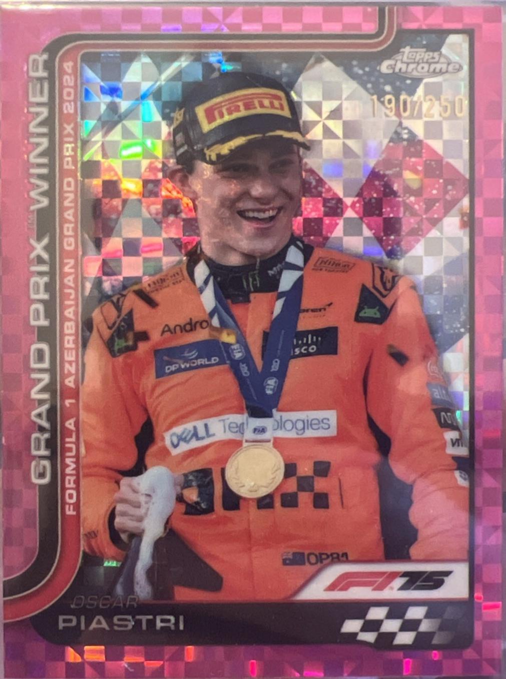 Oscar Piastri [Pink Checker Flag Refractor] #109