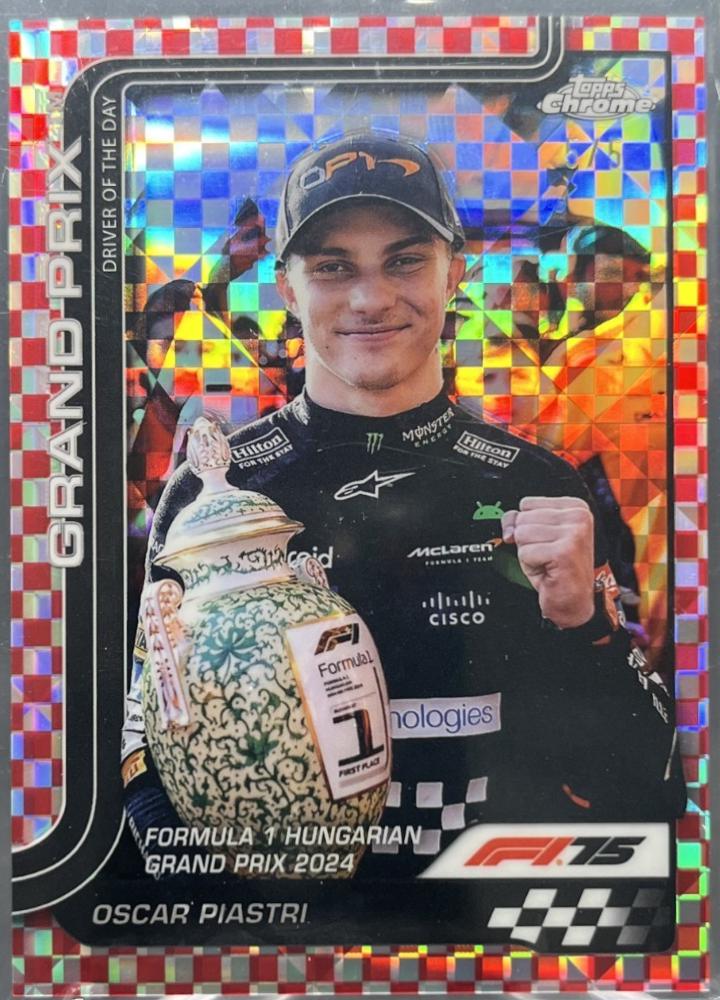 Oscar Piastri [Red Checker Flag Refractor] #134