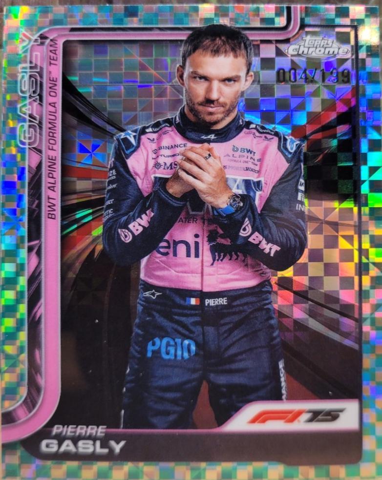 Pierre Gasly [Aqua Checker Flag Refractor] #16