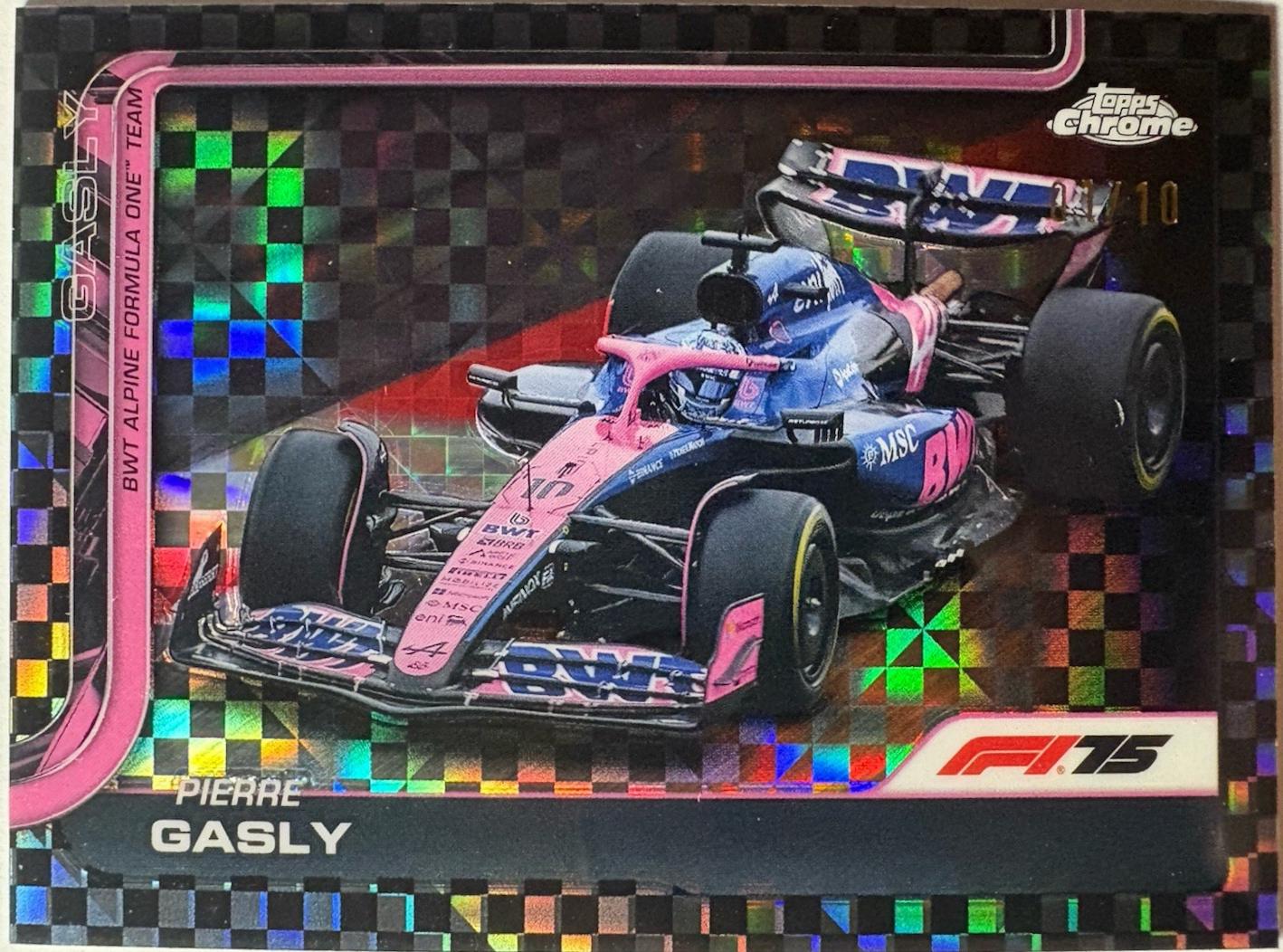 Pierre Gasly [Black Checker Flag Refractor] #88