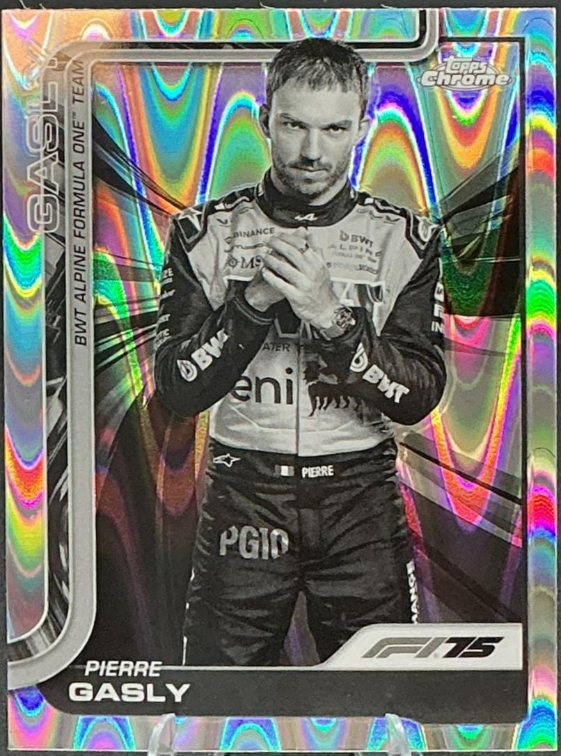 Pierre Gasly [Black White RayWave Refractor] #16