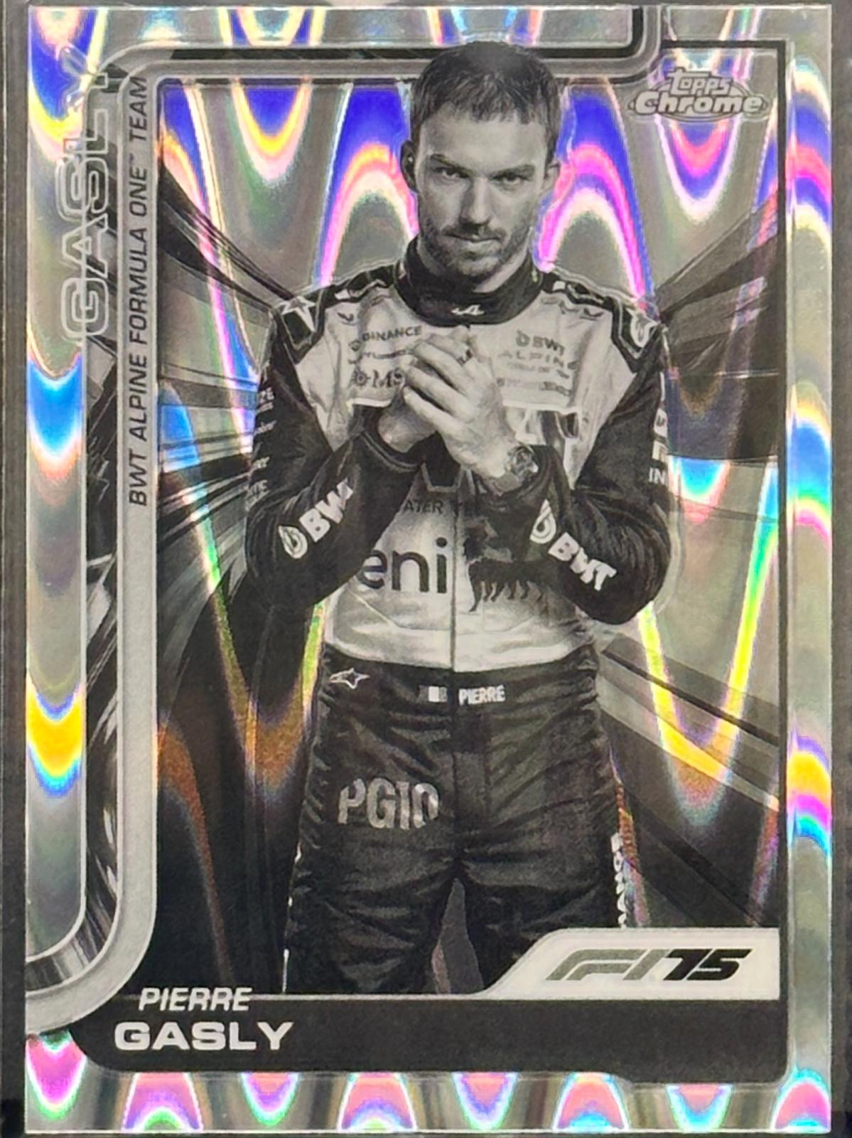 Pierre Gasly [Black White RayWave Refractor] #88