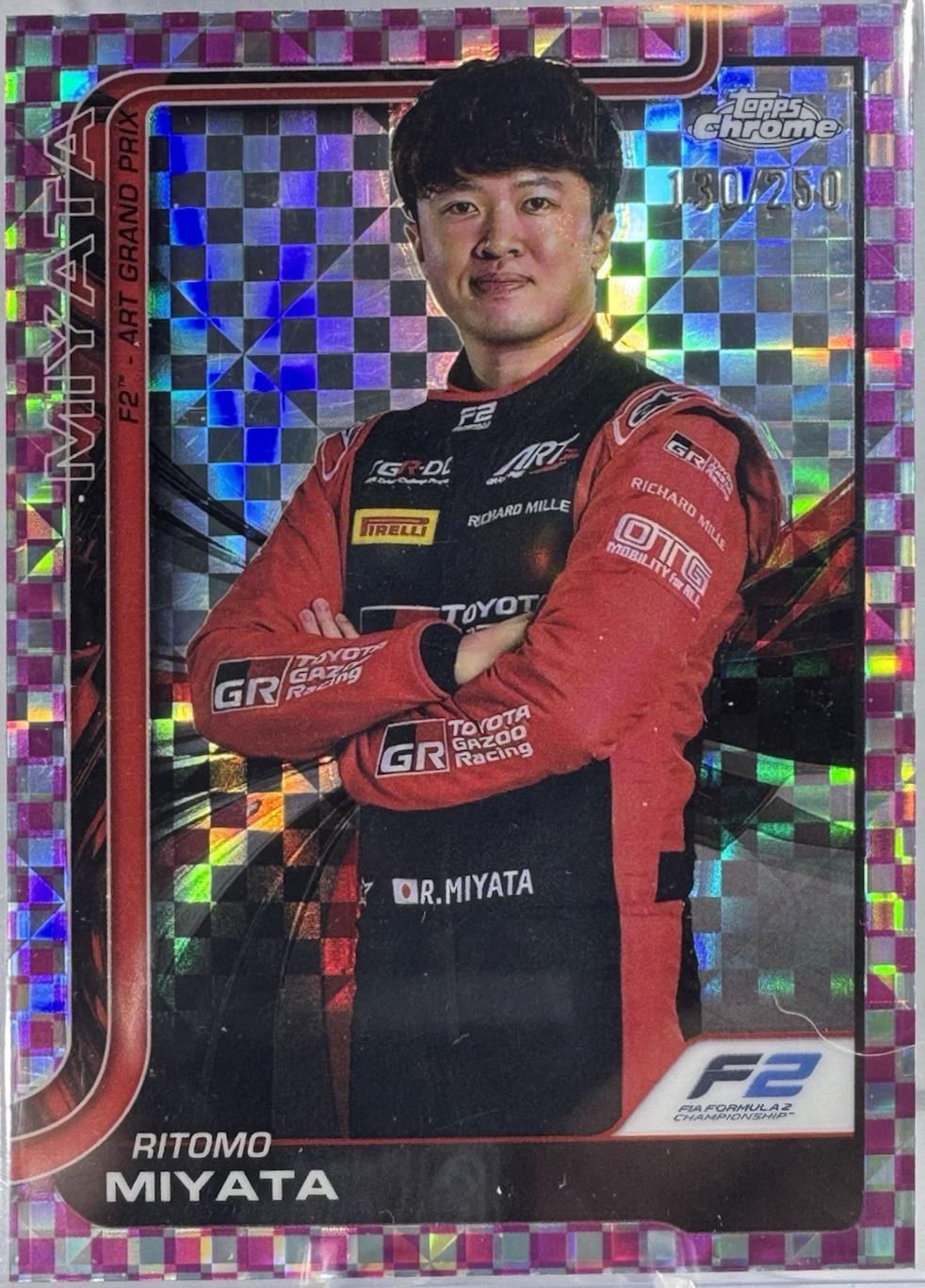 Ritomo Miyata [Pink Checker Flag Refractor] #33