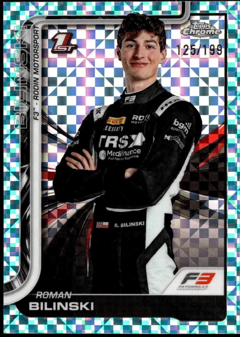 Roman Bilinski [Aqua Checker Flag Refractor] #69