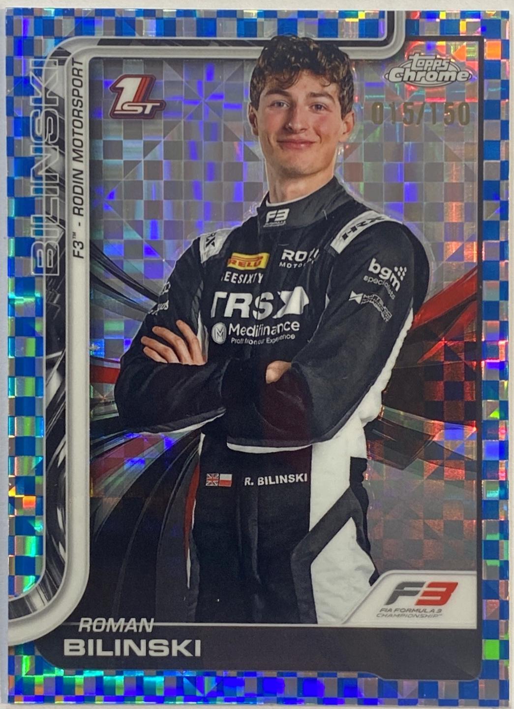Roman Bilinski [Blue Checker Flag Refractor] #69