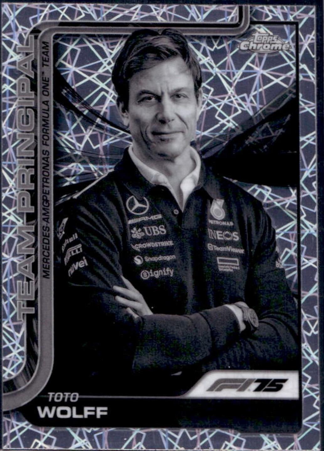 Toto Wolff [Black White Lazer Refractor] #195