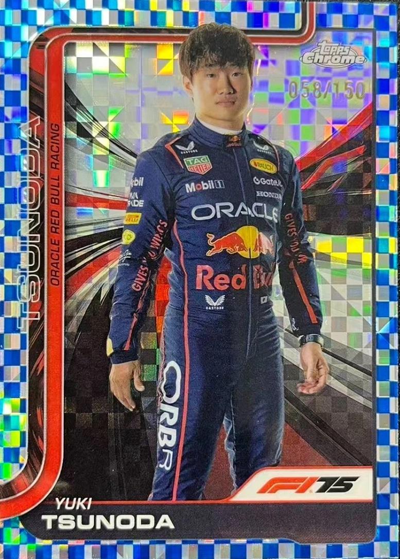 Yuki Tsunoda [Blue Checker Flag Refractor] #2