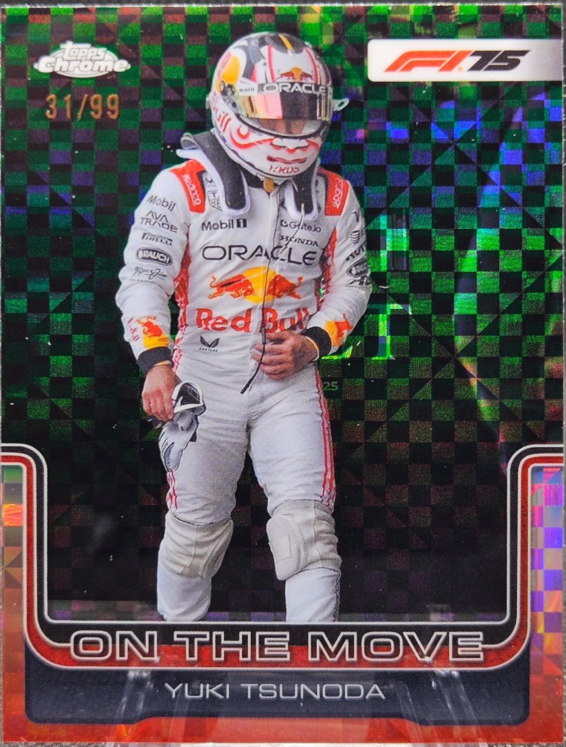 Yuki Tsunoda [Green Checker Flag Refractor] #184