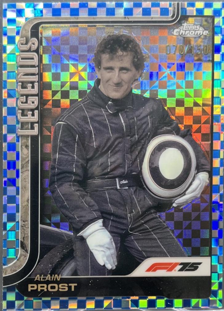 Alain Prost [Blue Checker Flag Refractor] #149