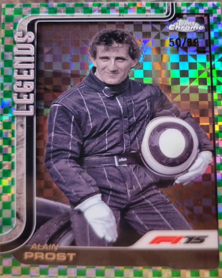 Alain Prost [Green Checker Flag Refractor] #149