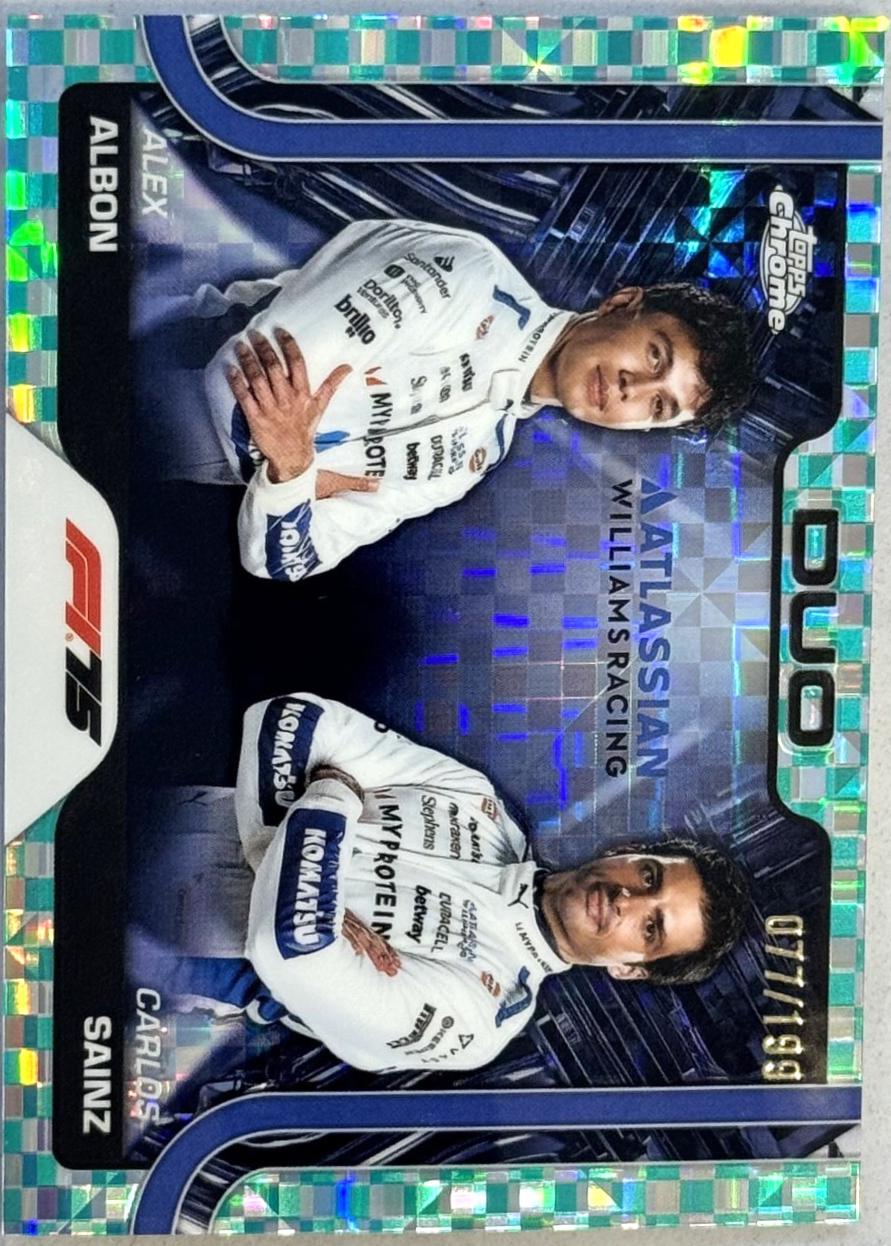 Alex Albon / Carlos Sainz [Aqua Checker Flag Refractor] #172