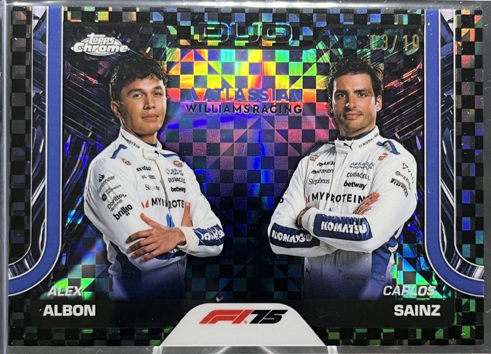 Alex Albon / Carlos Sainz [Black Checker Flag Refractor] #172