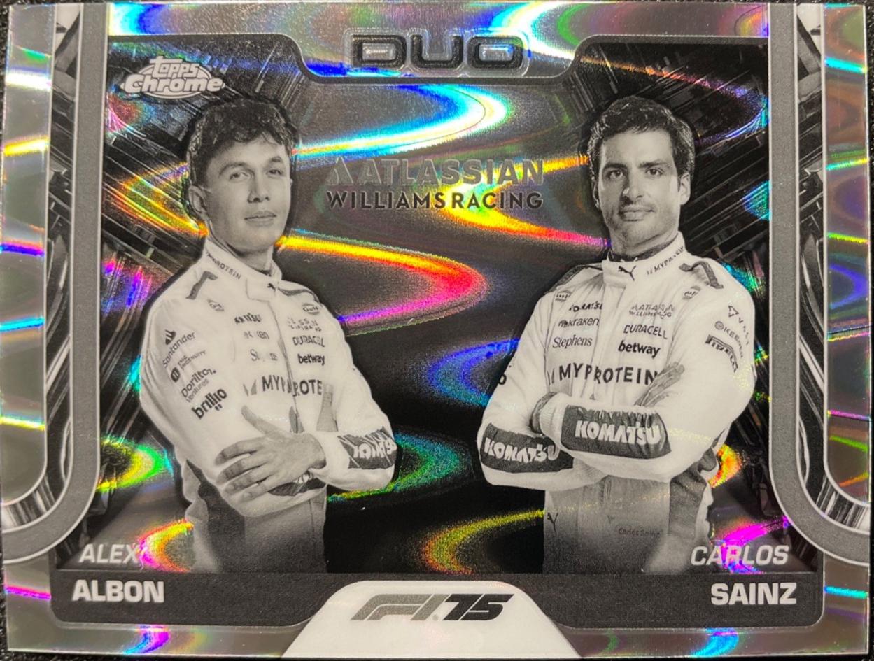 Alex Albon / Carlos Sainz [Black White RayWave Refractor] #172
