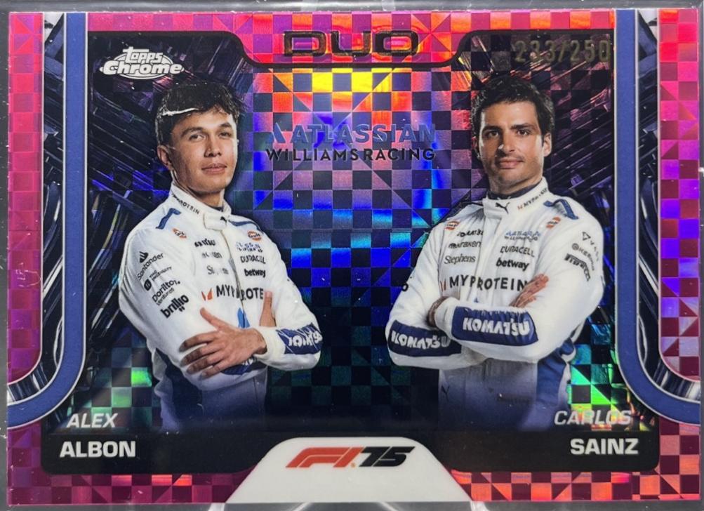 Alex Albon / Carlos Sainz [Pink Checker Flag Refractor] #172
