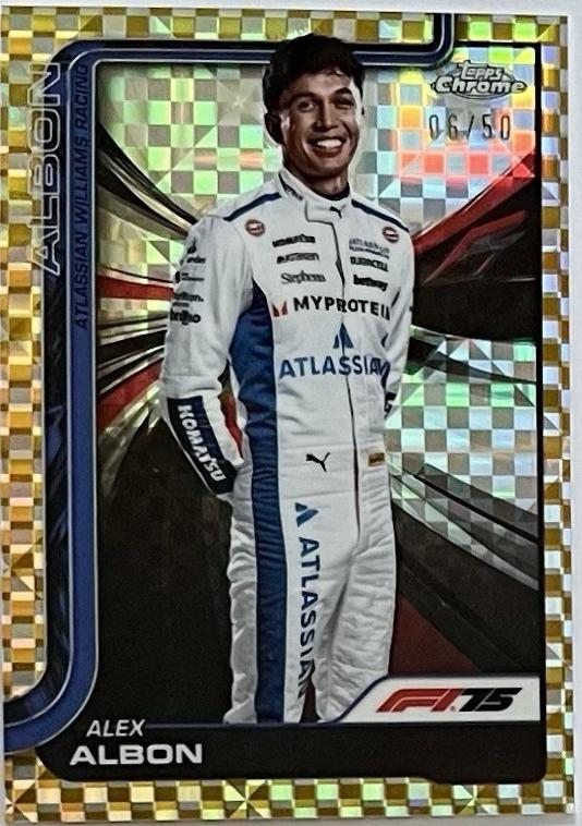 Alex Albon [Gold Checker Flag Refractor] #17