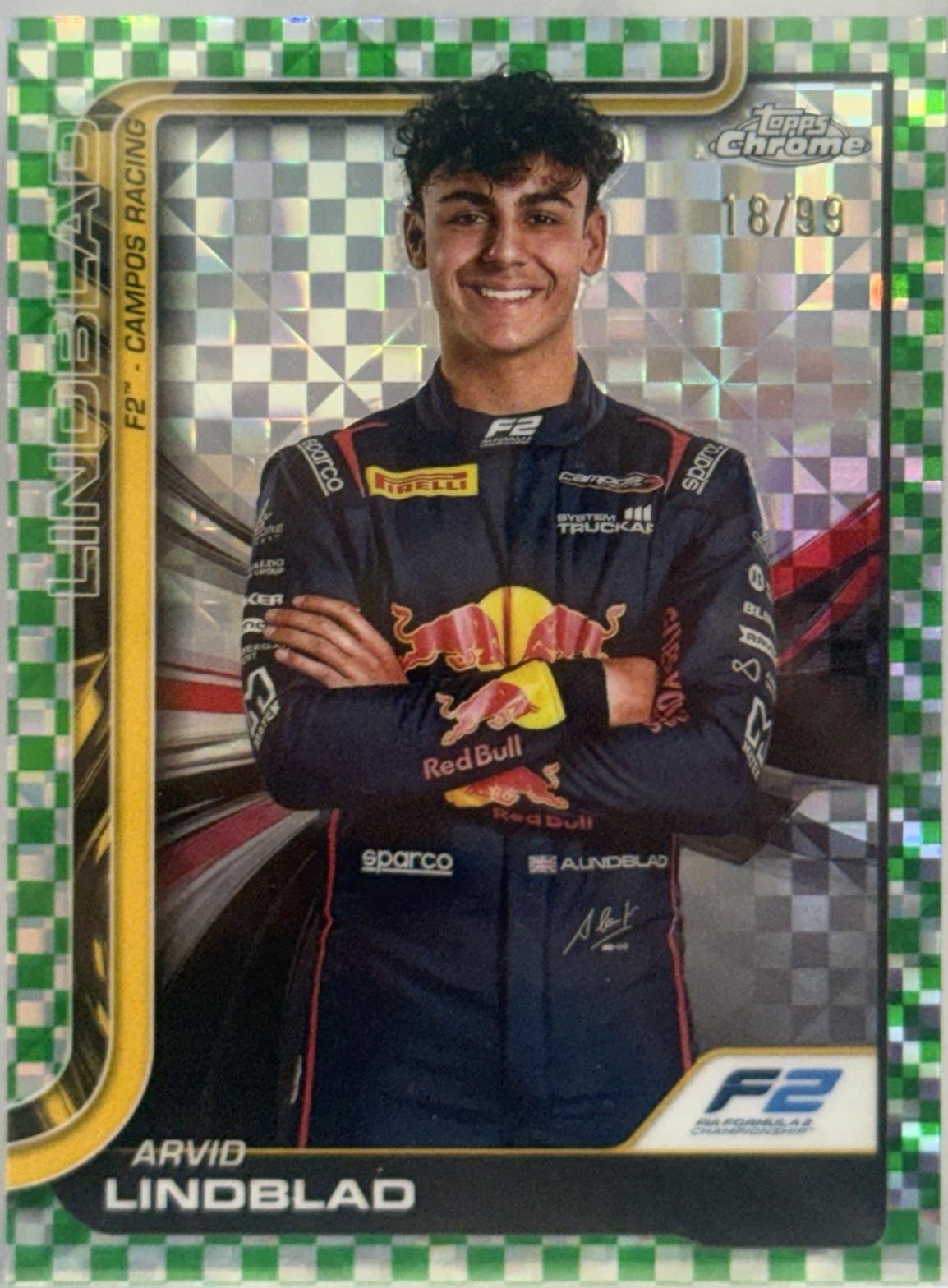 Arvid Lindblad [Green Checker Flag Refractor] #23
