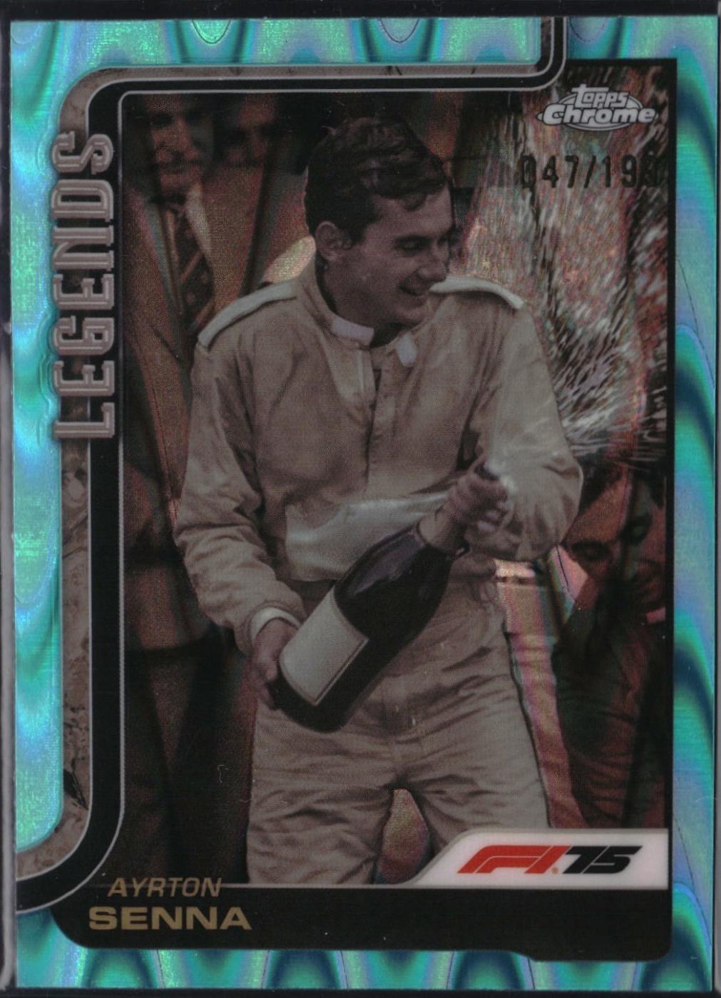 Ayrton Senna [Aqua Raywave Refractor] #162