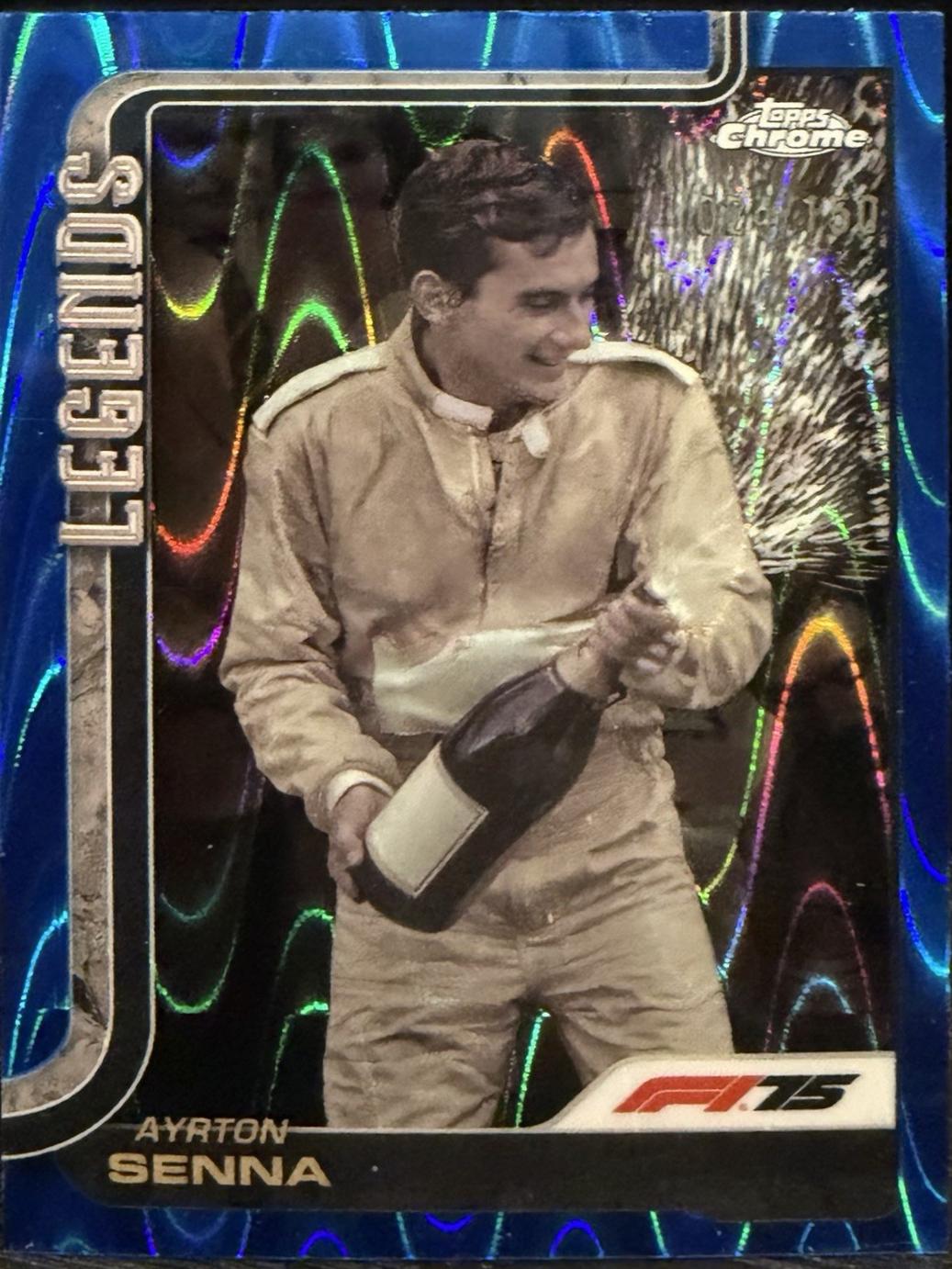 Ayrton Senna [Blue RayWave Refractor] #162