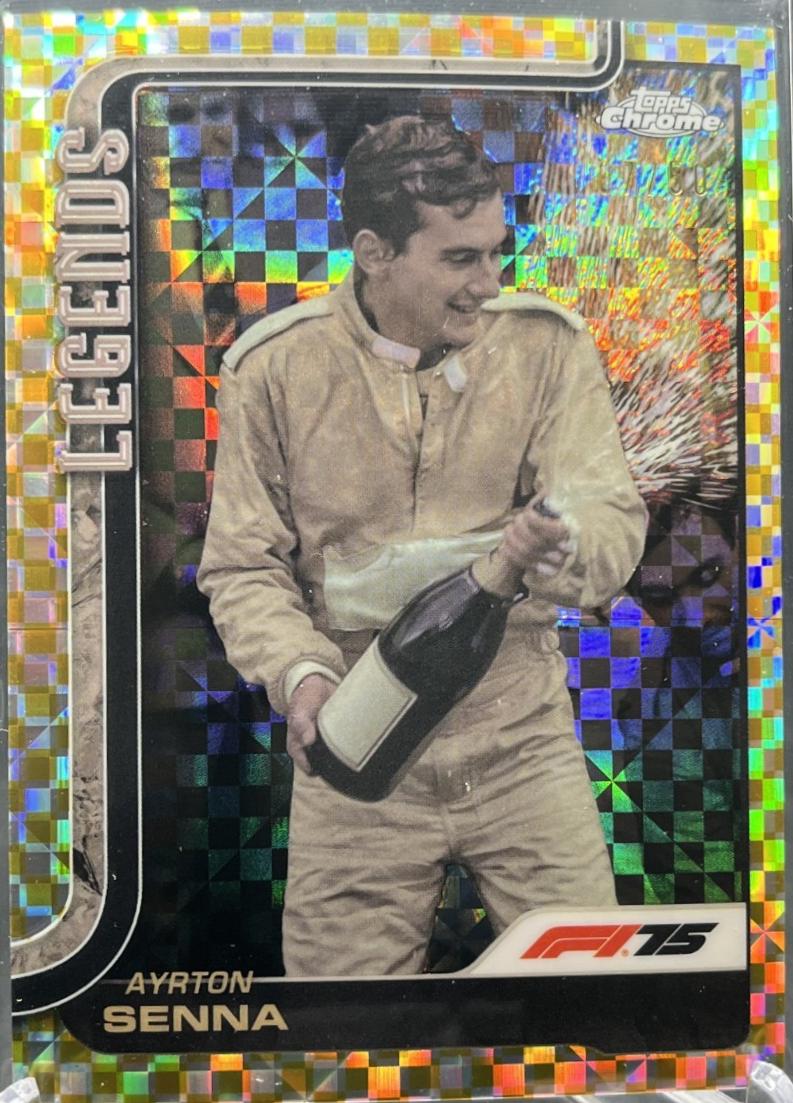 Ayrton Senna [Gold Checker Flag Refractor] #162