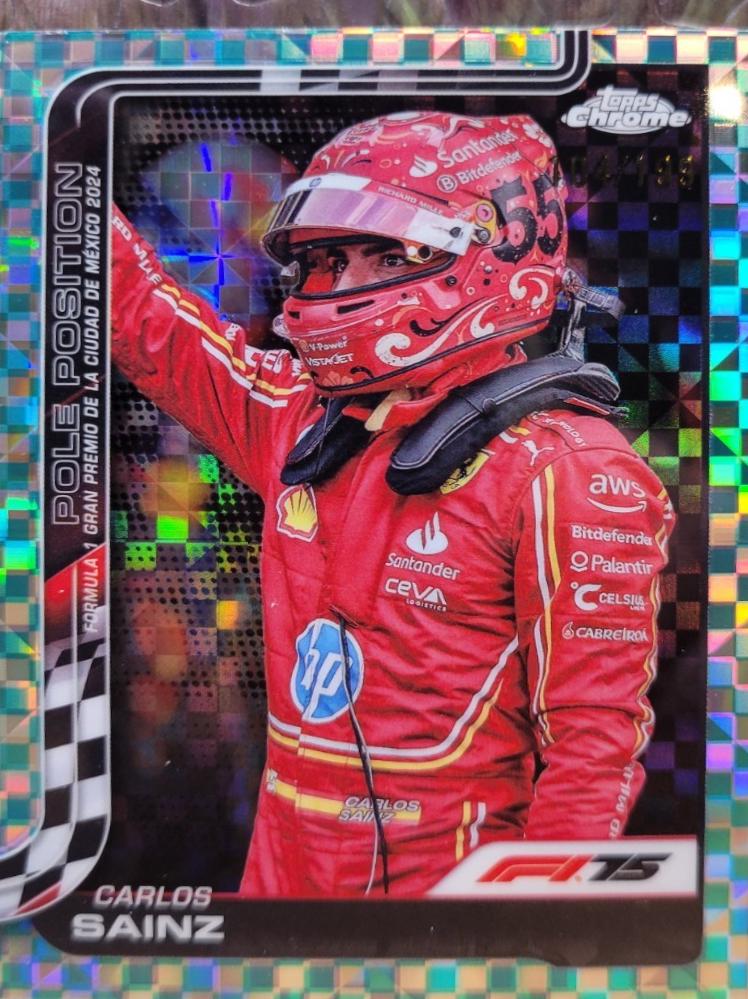 Carlos Sainz [Aqua Checker Flag Refractor] #121