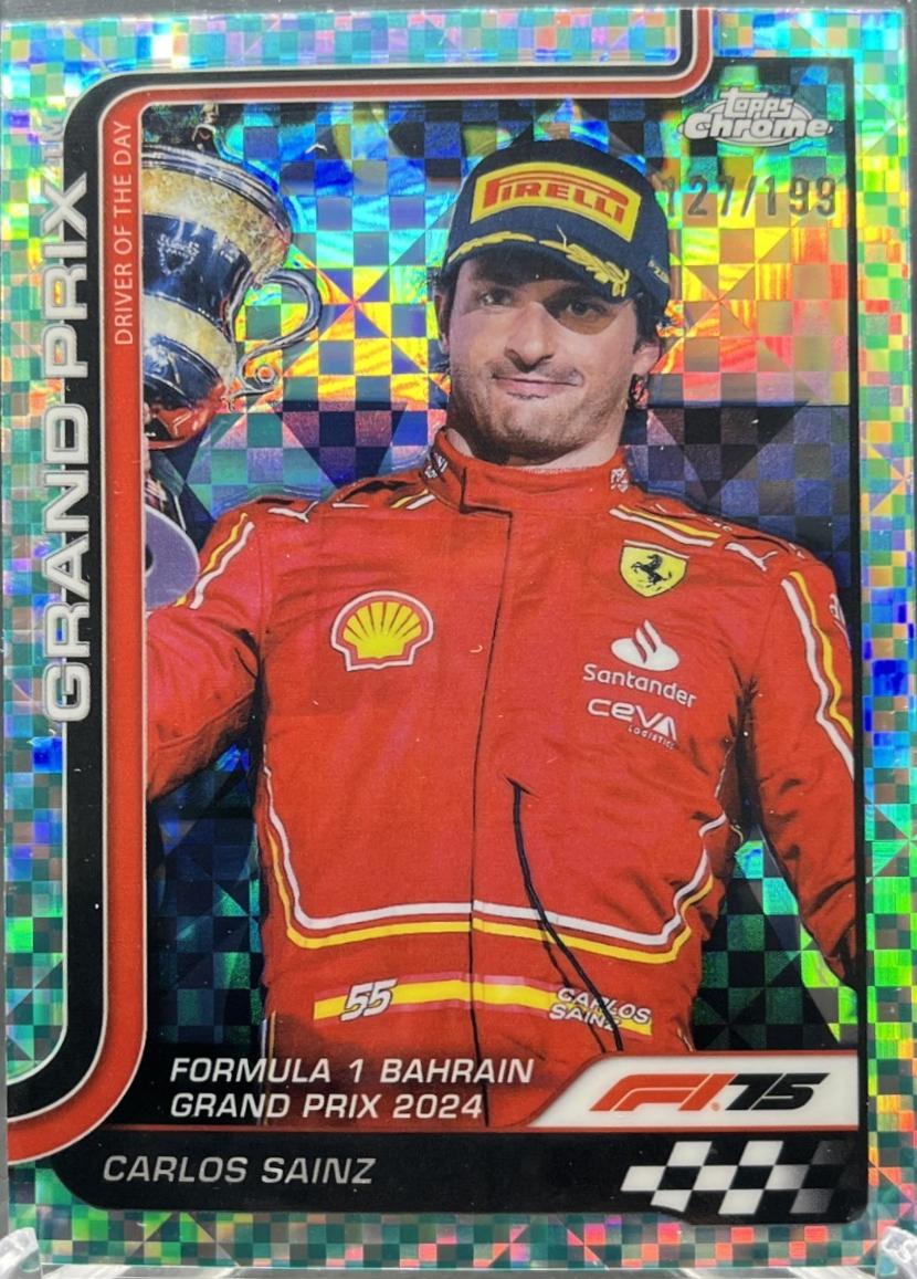 Carlos Sainz [Aqua Checker Flag Refractor] #122