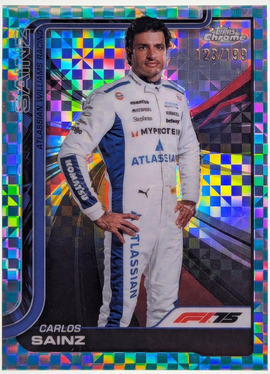 Carlos Sainz [Aqua Checker Flag Refractor] #18