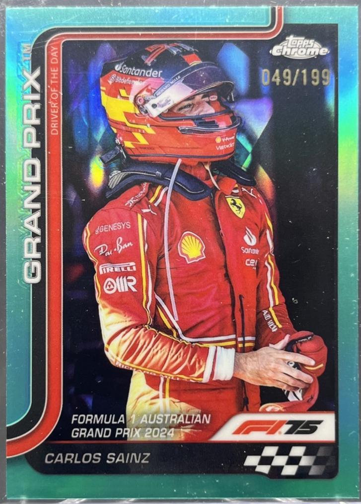 Carlos Sainz [Aqua Refractor] #124