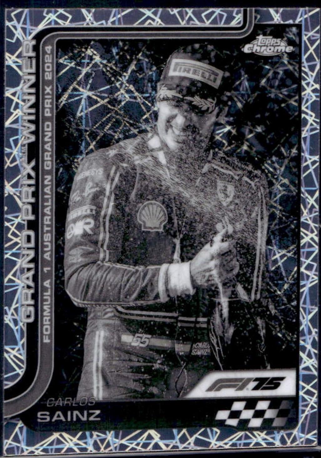 Carlos Sainz [Black White Lazer Refractor] #95