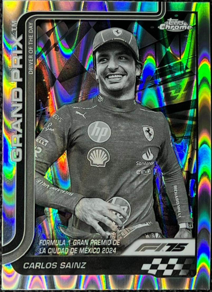 Carlos Sainz [Black White RayWave Refractor] #141