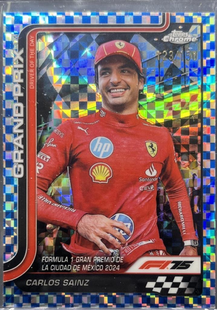 Carlos Sainz [Blue Checker Flag Refractor] #141