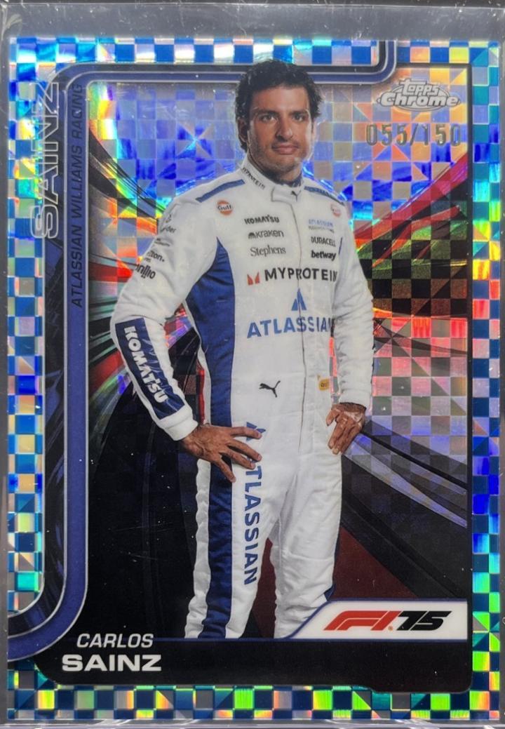 Carlos Sainz [Blue Checker Flag Refractor] #18