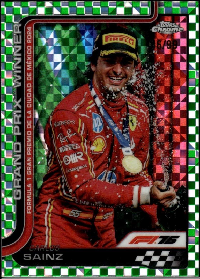 Carlos Sainz [Green Checker Flag Refractor] #112