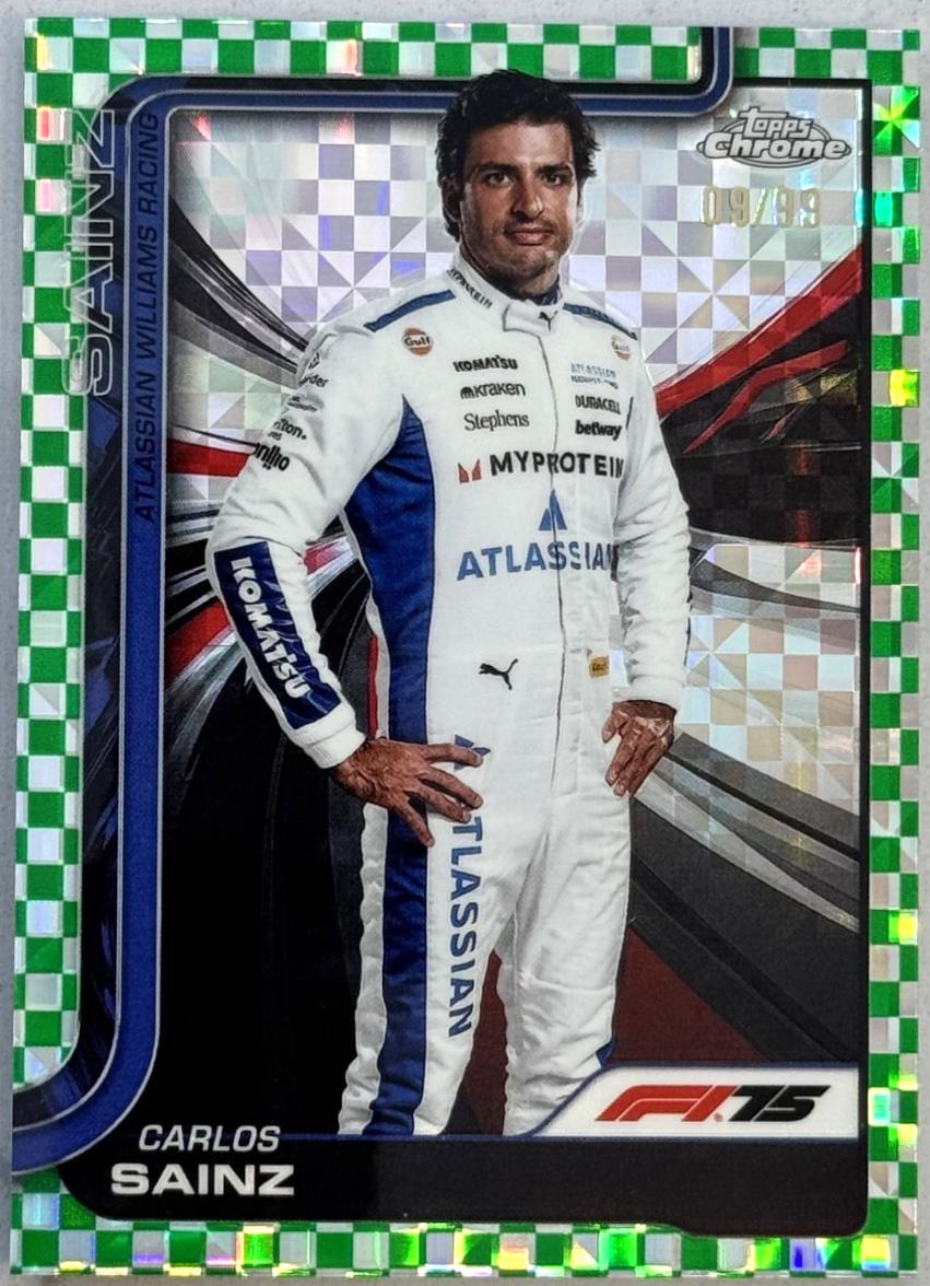 Carlos Sainz [Green Checker Flag Refractor] #18