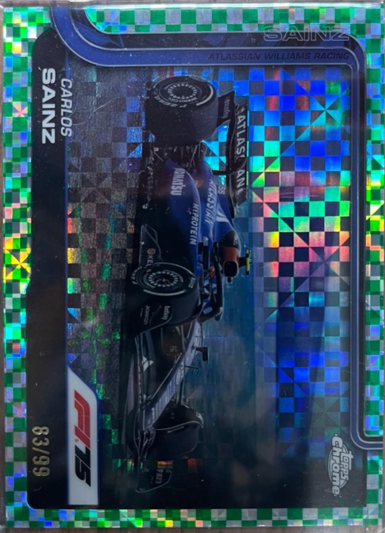 Carlos Sainz [Green Checker Flag Refractor] #90