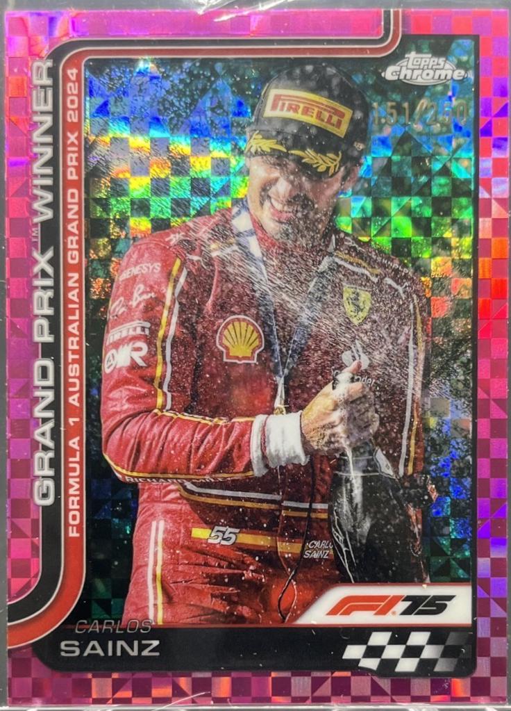 Carlos Sainz [Pink Checker Flag Refractor] #95