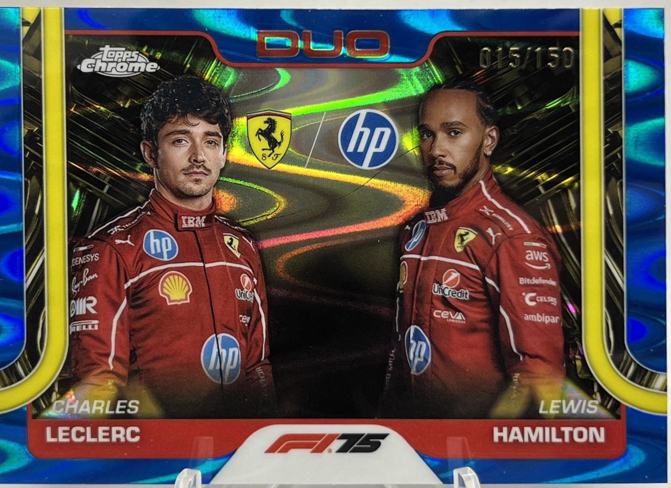 Charles Leclerc / Lewis Hamilton [Blue RayWave Refractor] #165