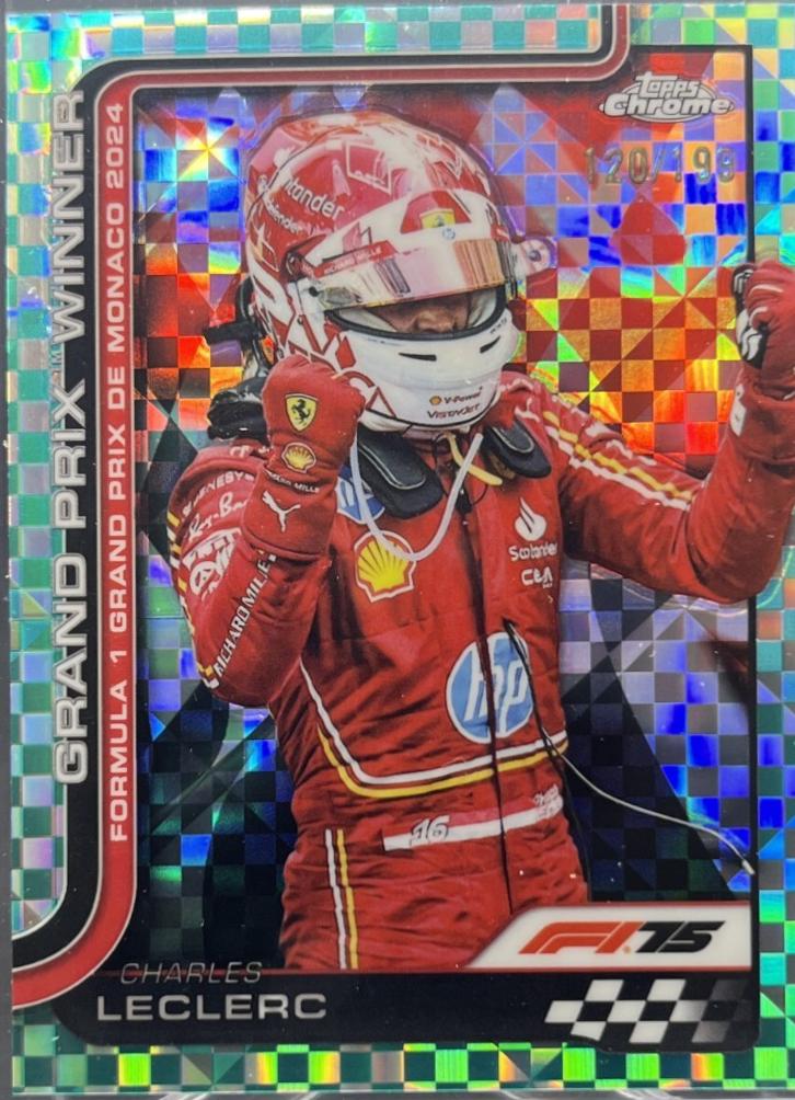 Charles Leclerc [Aqua Checker Flag Refractor] #100