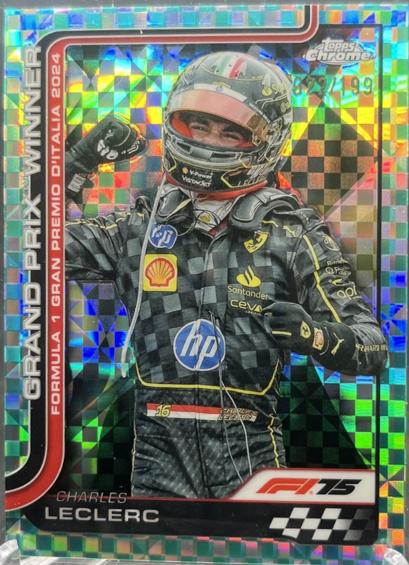 Charles Leclerc [Aqua Checker Flag Refractor] #108