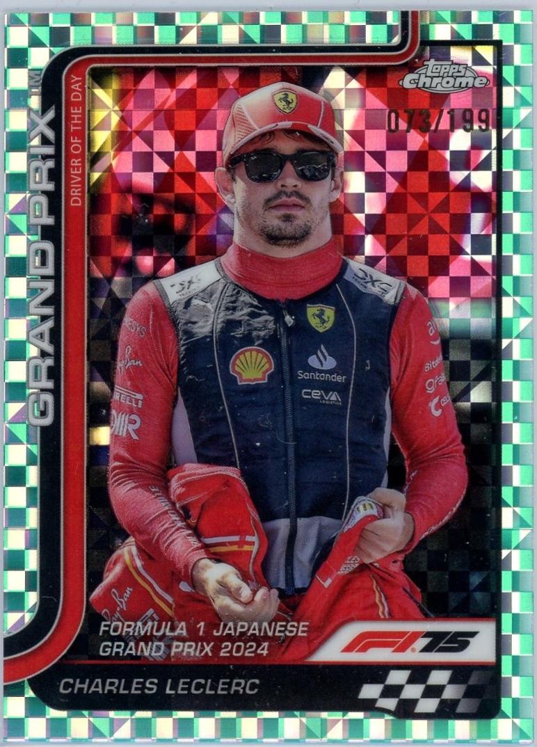 Charles Leclerc [Aqua Checker Flag Refractor] #125