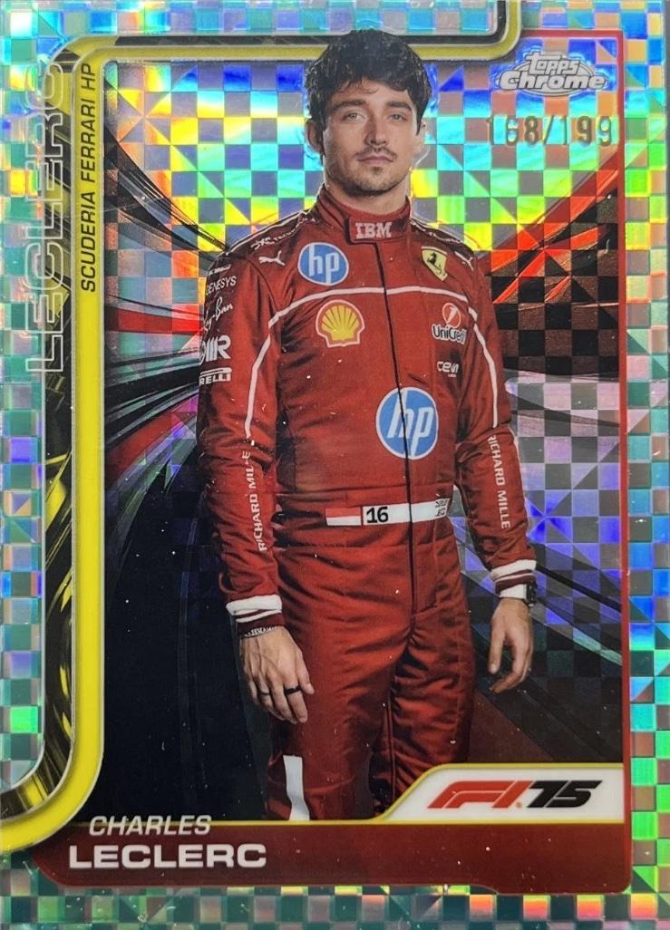 Charles Leclerc [Aqua Checker Flag Refractor] #3