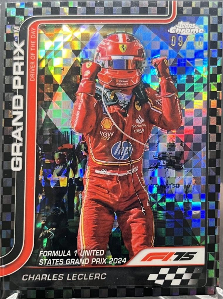 Charles Leclerc [Black Checker Flag Refractor] #140