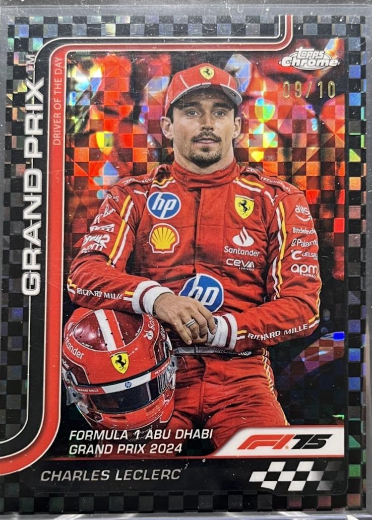 Charles Leclerc [Black Checker Flag Refractor] #145