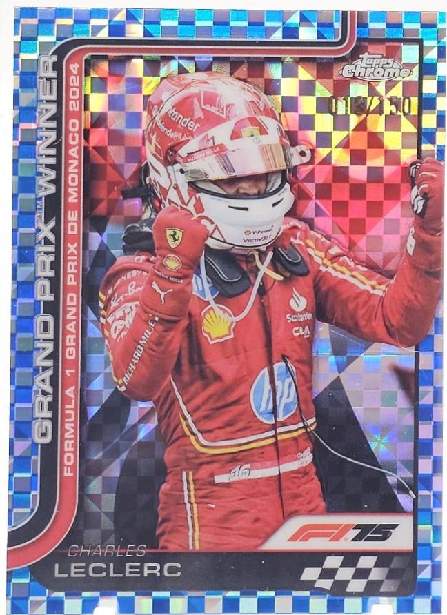 Charles Leclerc [Blue Checker Flag Refractor] #100
